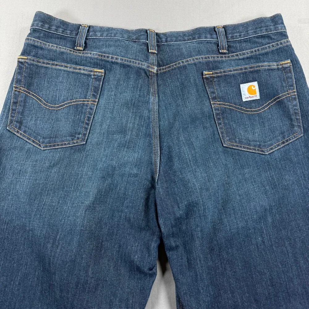 Carhartt Jeans Mens 42x30 Blue Relaxed Fit Workwear Denim Carpenter Work Pants